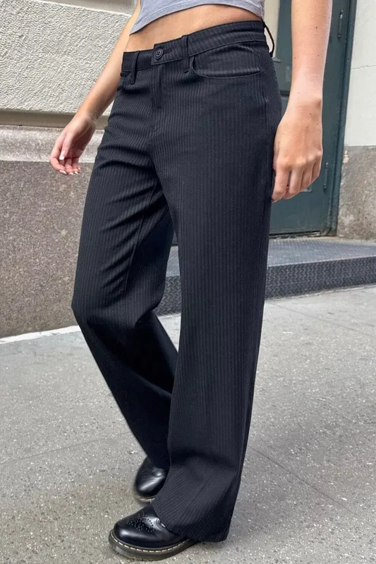 Black Charcoal Flare Pants
