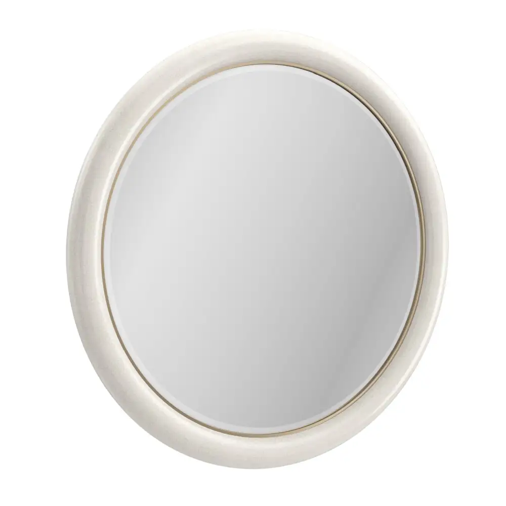 Crackled Round Mirror