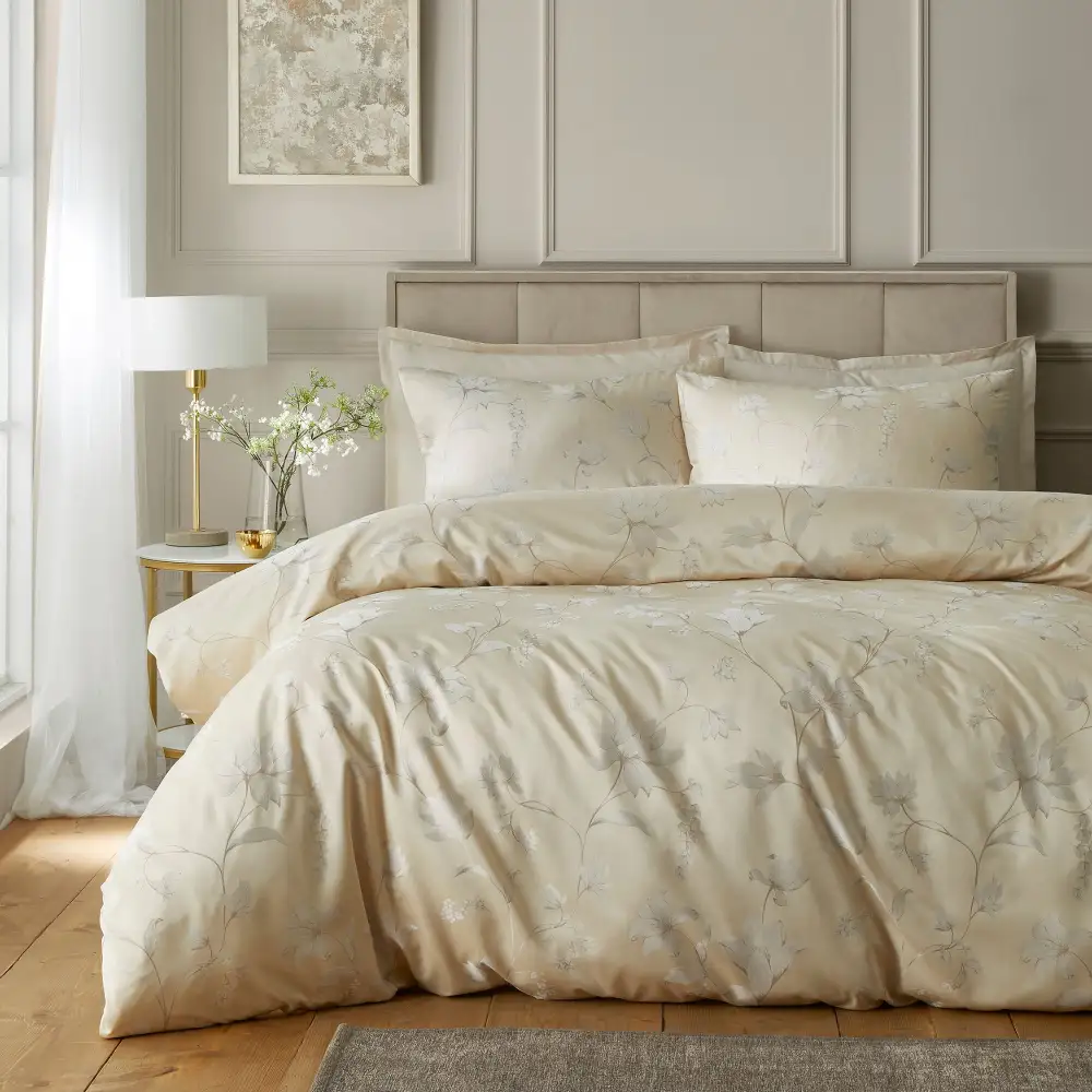 Woven Floral Duvet Cover Set