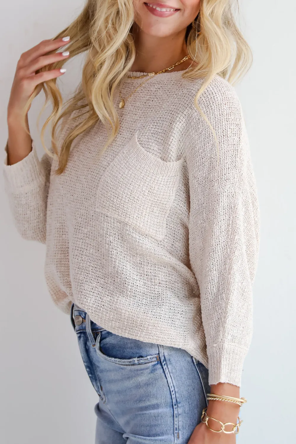 Ivory Lightweight Knit Sweater
