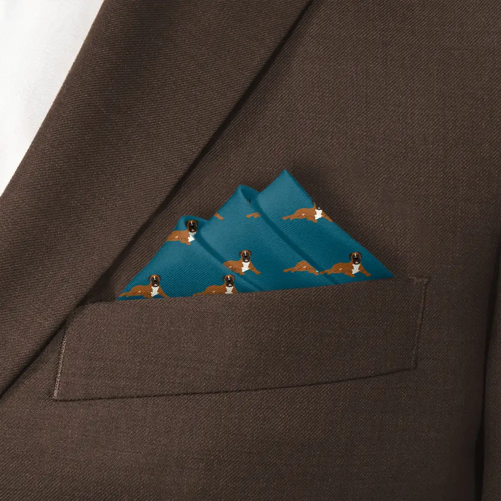 Understated Formal Animal Motif Dog Motif Pocket Square