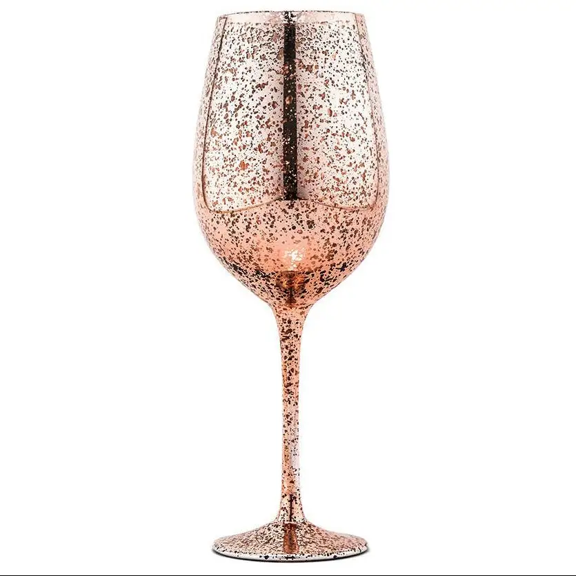 Mercury Finish Stemmed Wine Glass