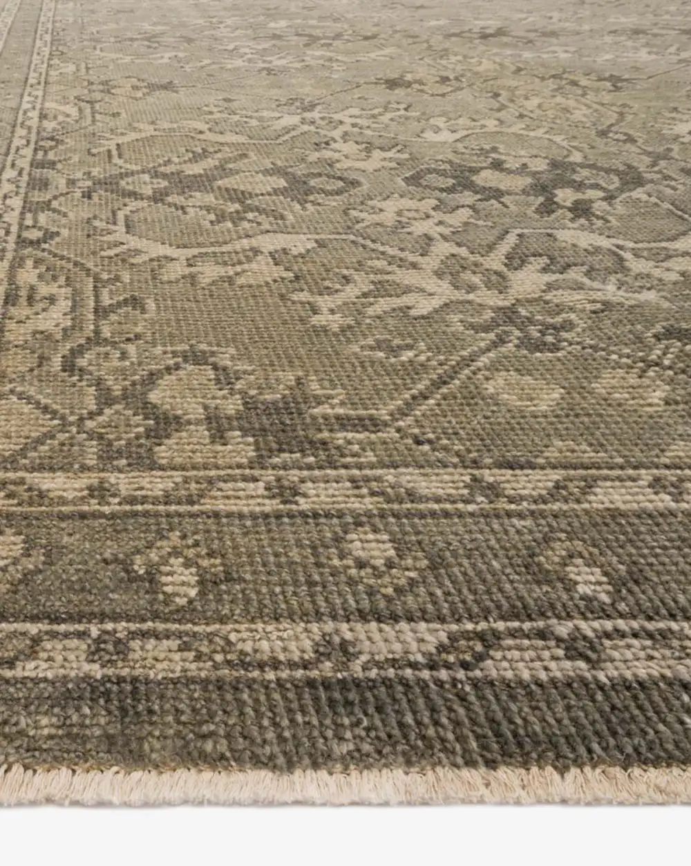 Soft-Underfoot Hand-Knotted Wool-Cotton Area Rug