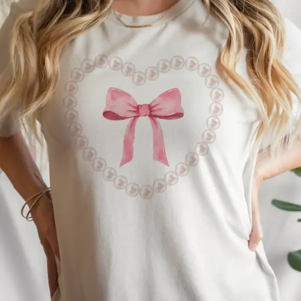 Bow Detail Graphic T-Shirt