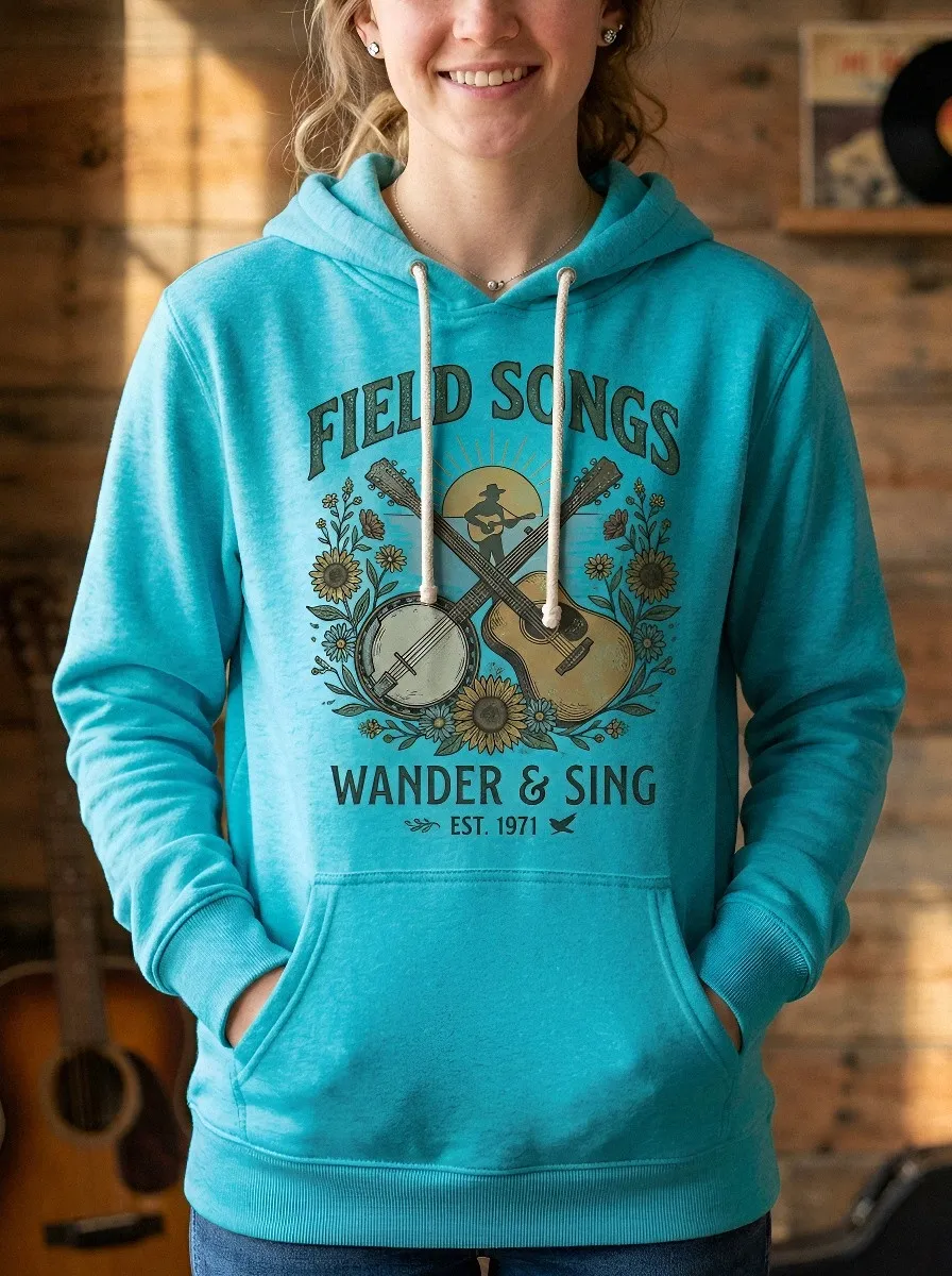 Rustic Banjo Country Music Graphic Hoodie