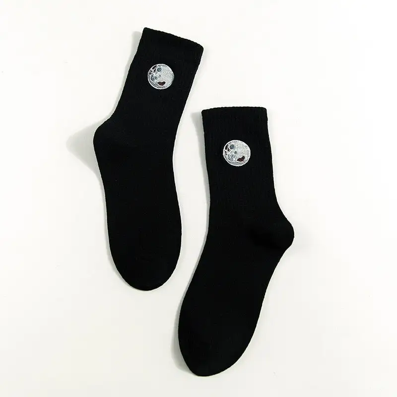 Soft Celestial Embroidered Knee High Socks