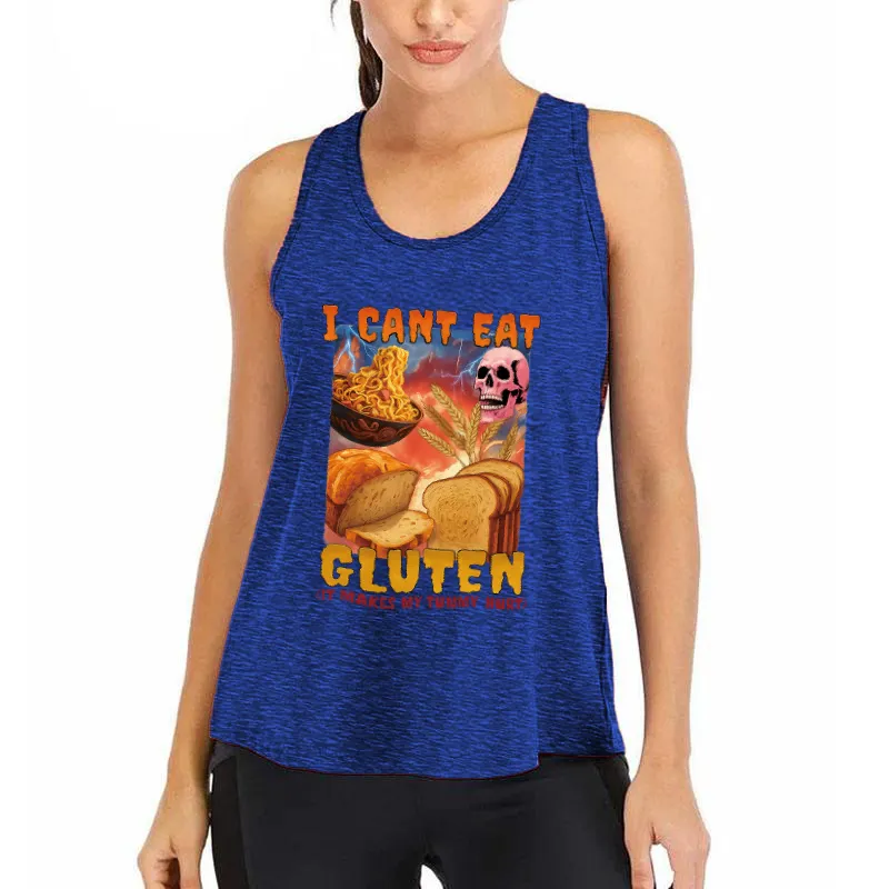 I Can T Eat Gluten Funny Meme Athletic Tank