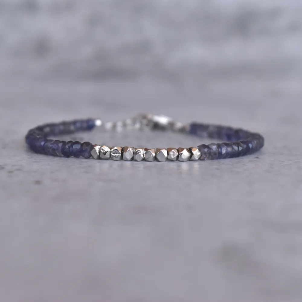 Minimal Iolite Bracelet