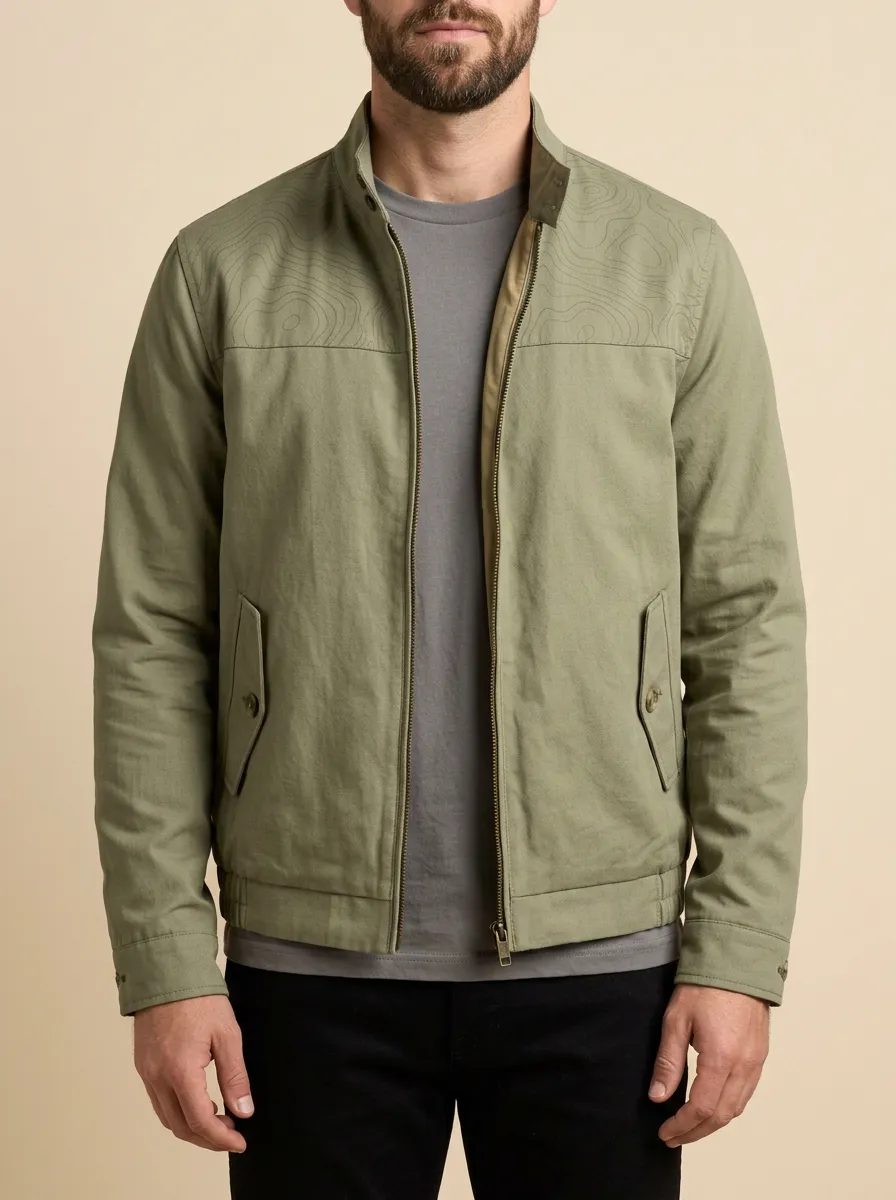 Topographic Map Collar Jacket