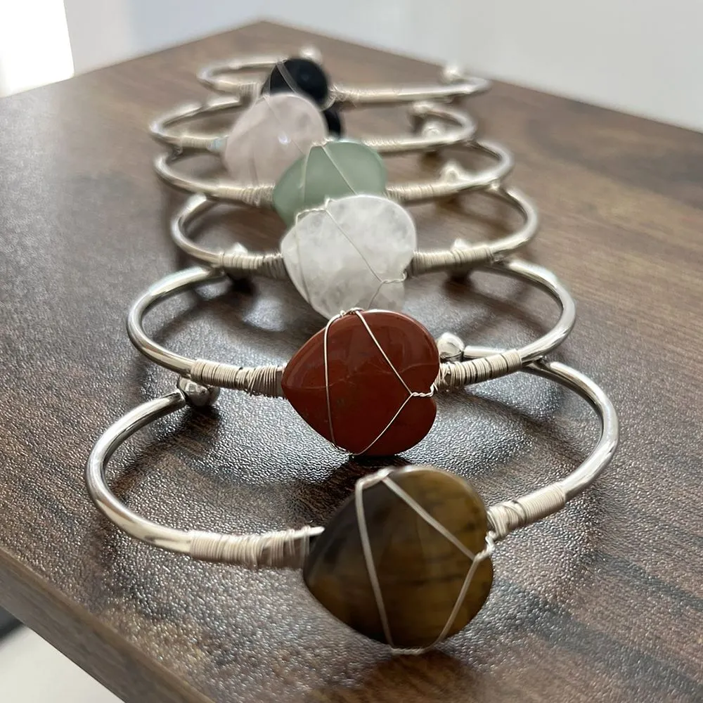 Bangle Heart Crystal Bracelet Bangle