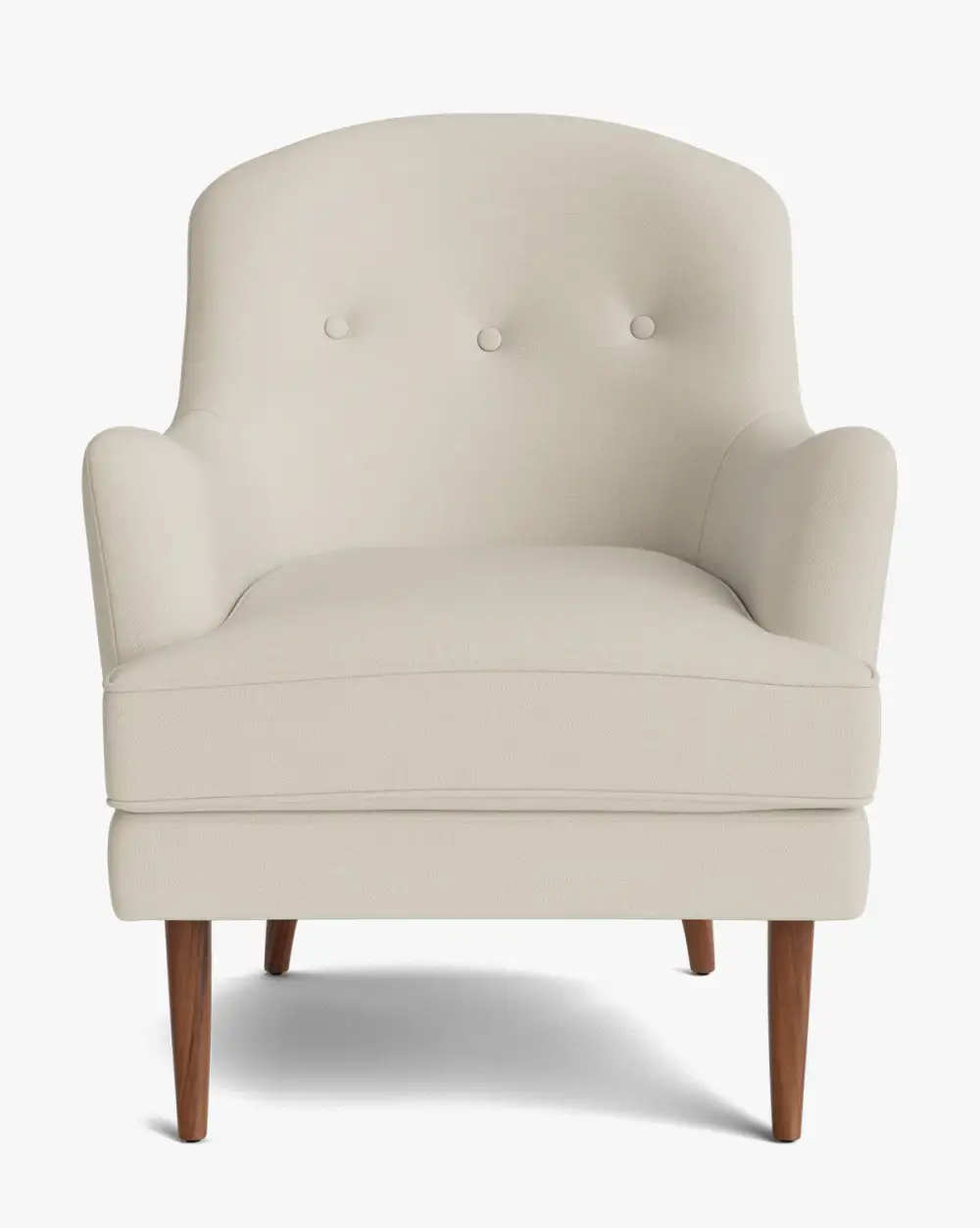 Tufted Wood Lounge Chair