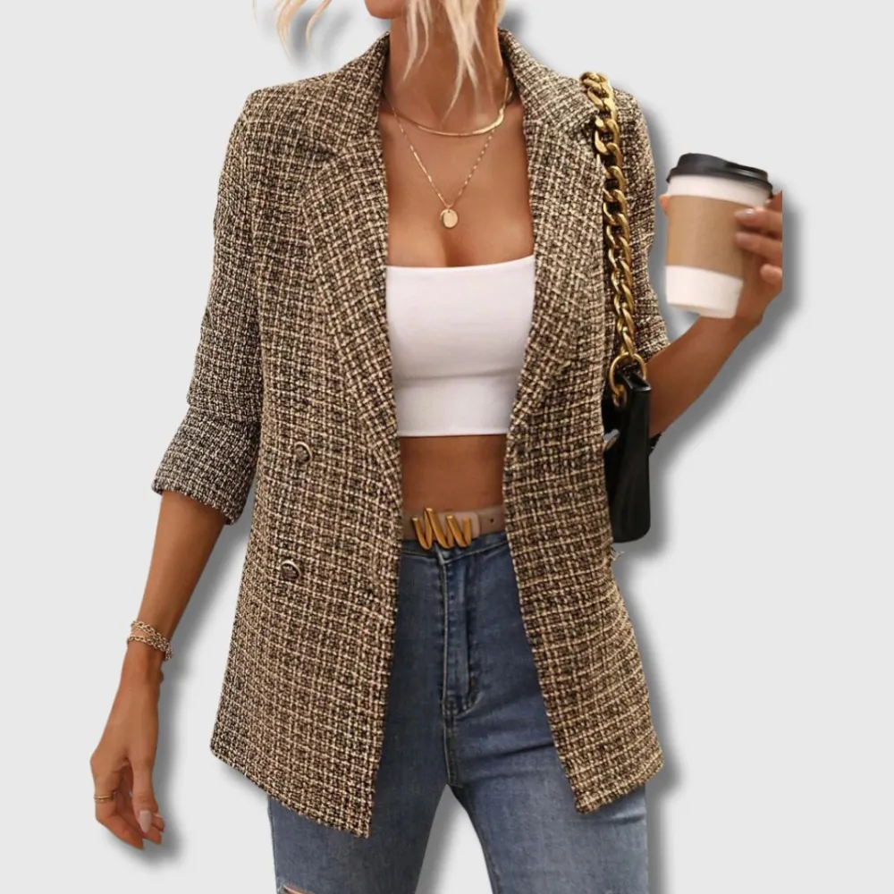 Cropped Textured Blazer