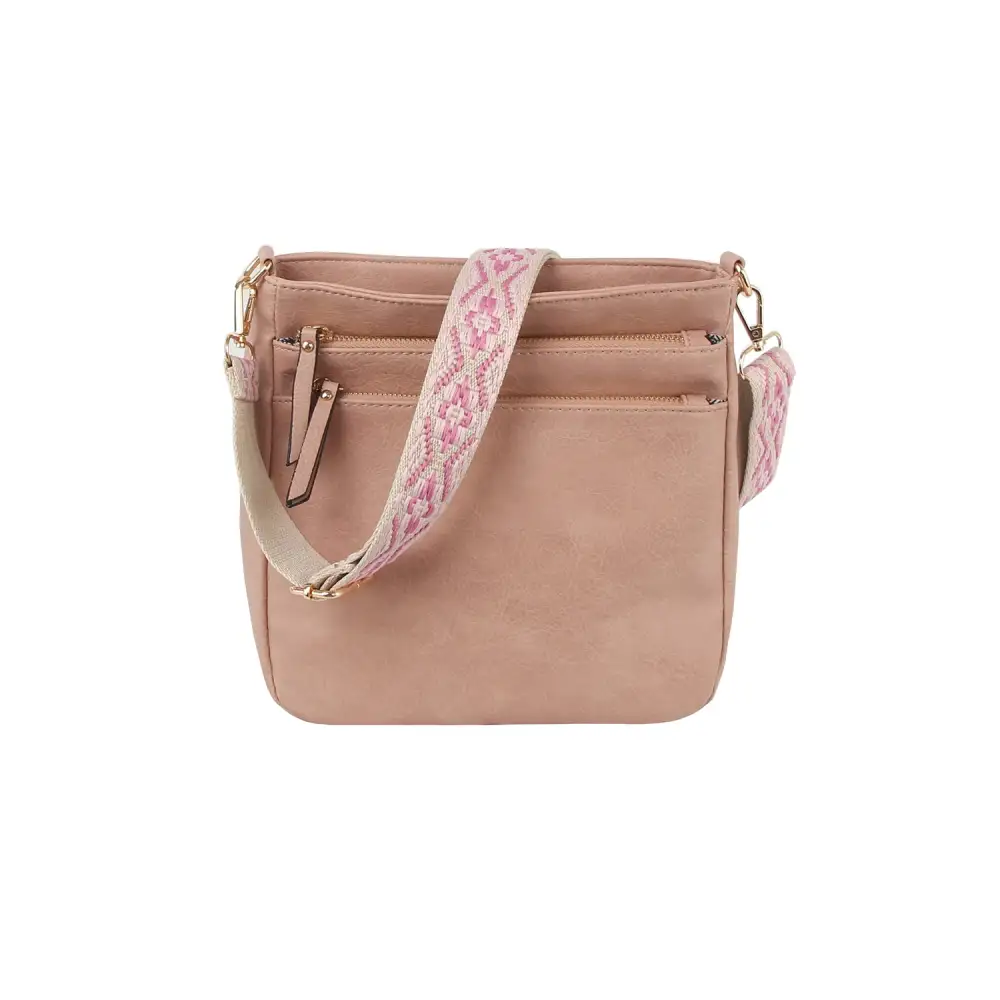 Easygoing Detail Pocketed Faux Leather Crossbody Sling Bag
