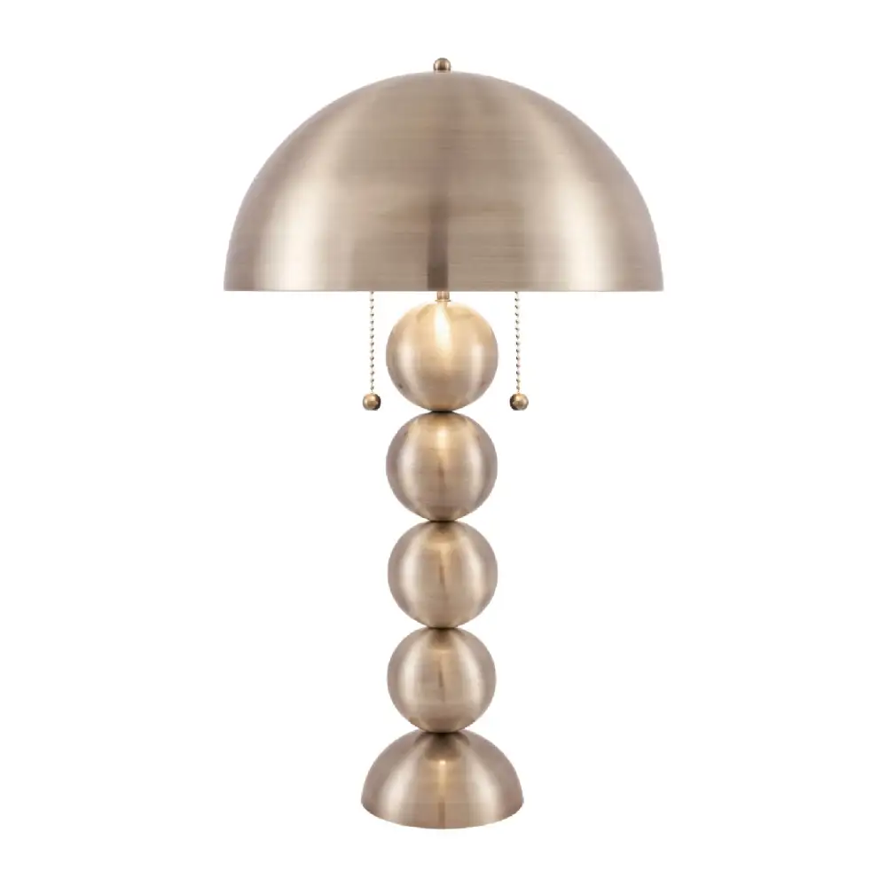 Plated Metal Table Lamp