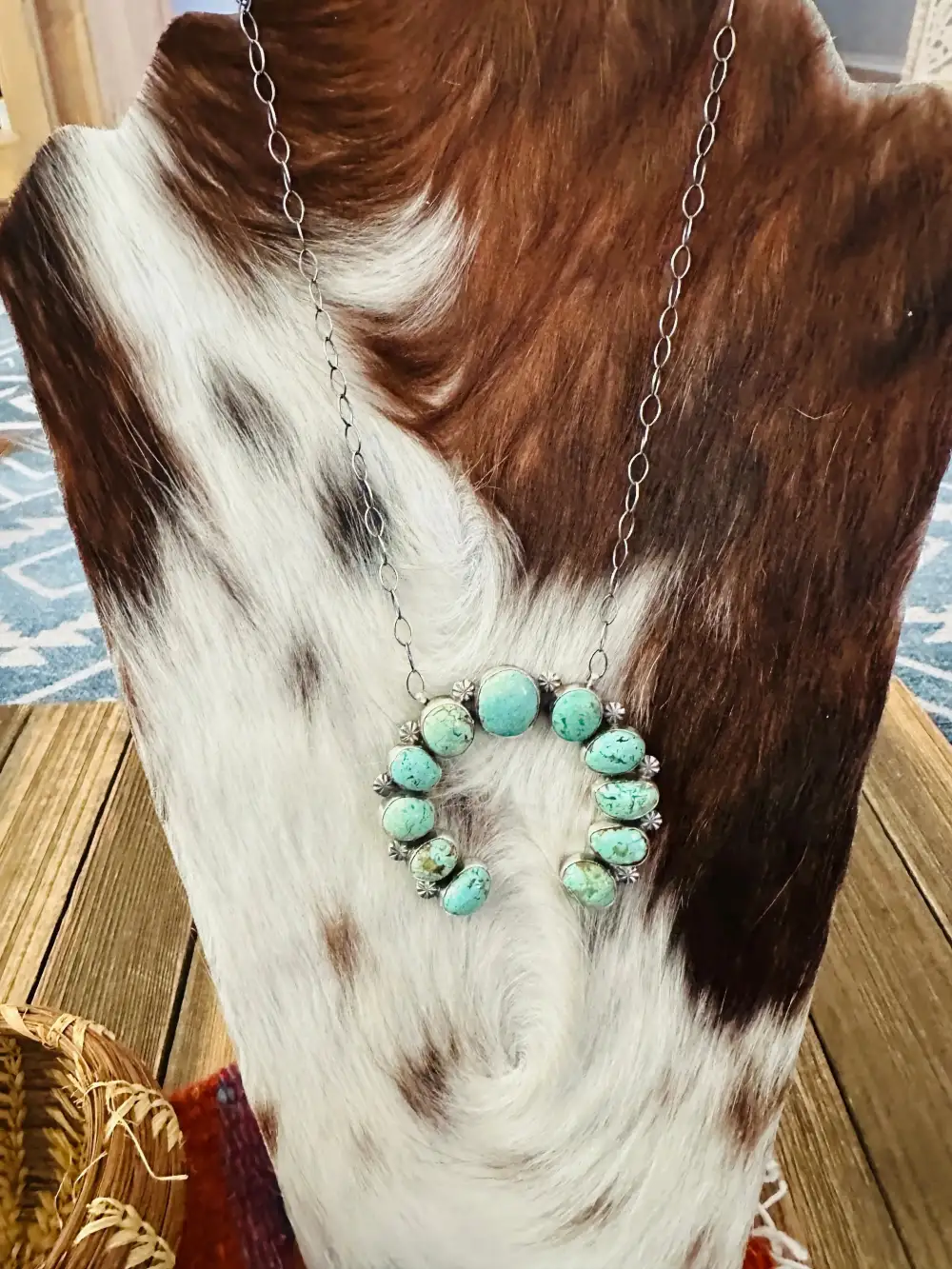 Naja Chain Pendant Turquoise Sterling Silver Everyday Necklace