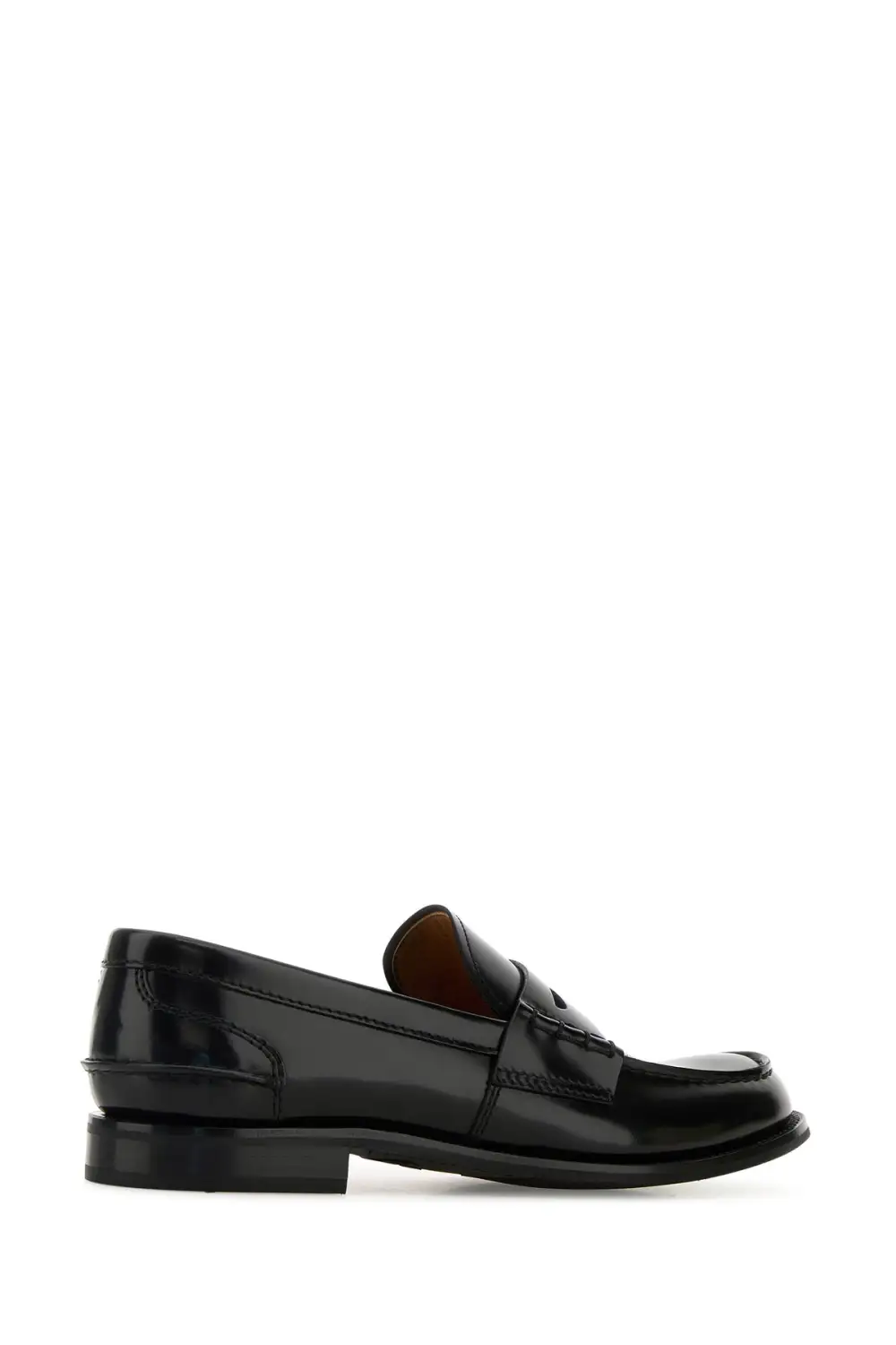 Polished Leather Vamp Loafers