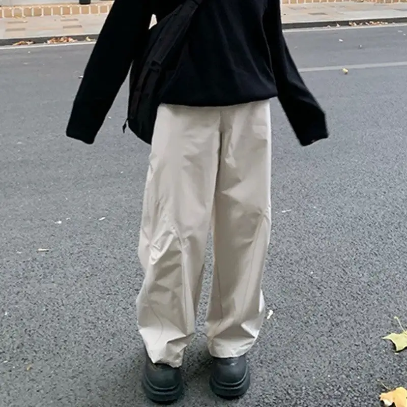 Women's Wide Leg Pleated Curved Cut Pants