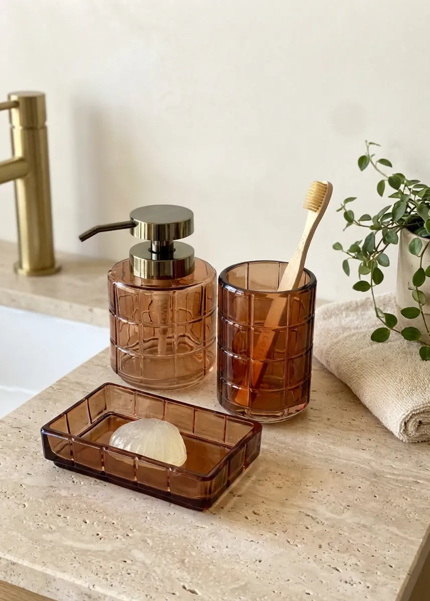 Cube Bathroom Set Amber Of