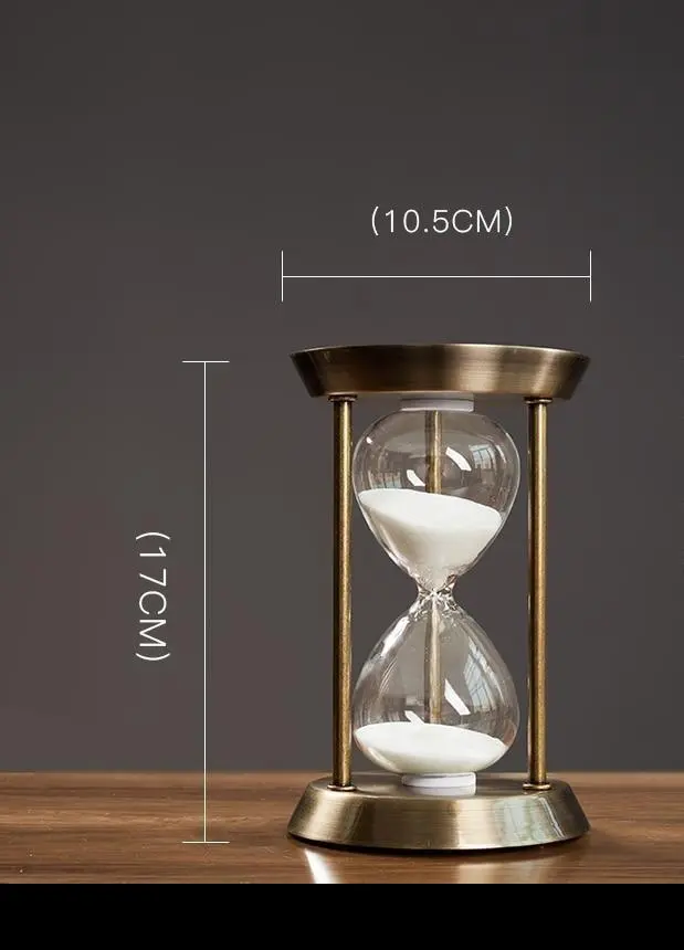 Metal Frame Decorative Hourglass