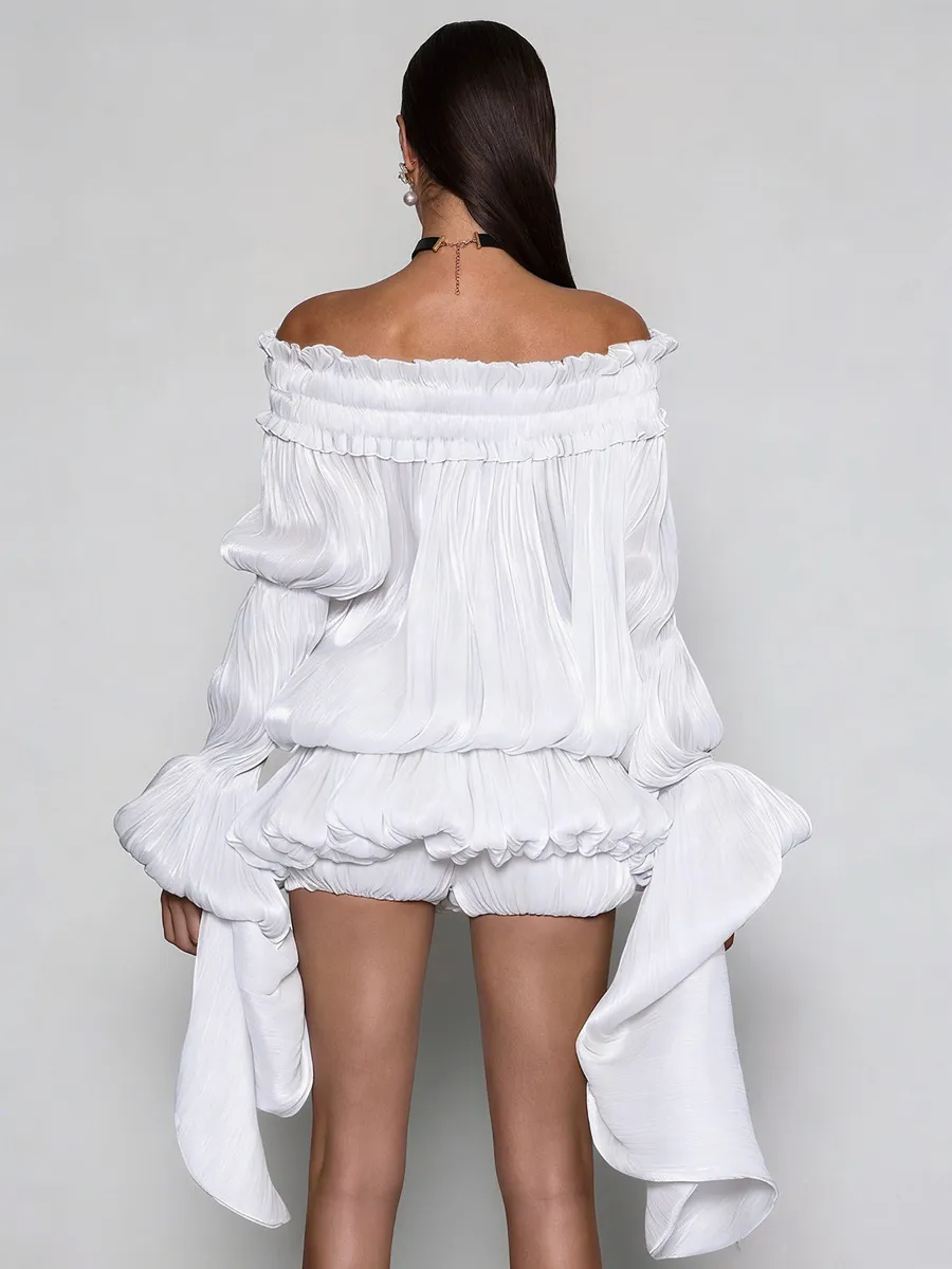 Karina Off Shoulder Ruched Dress Set