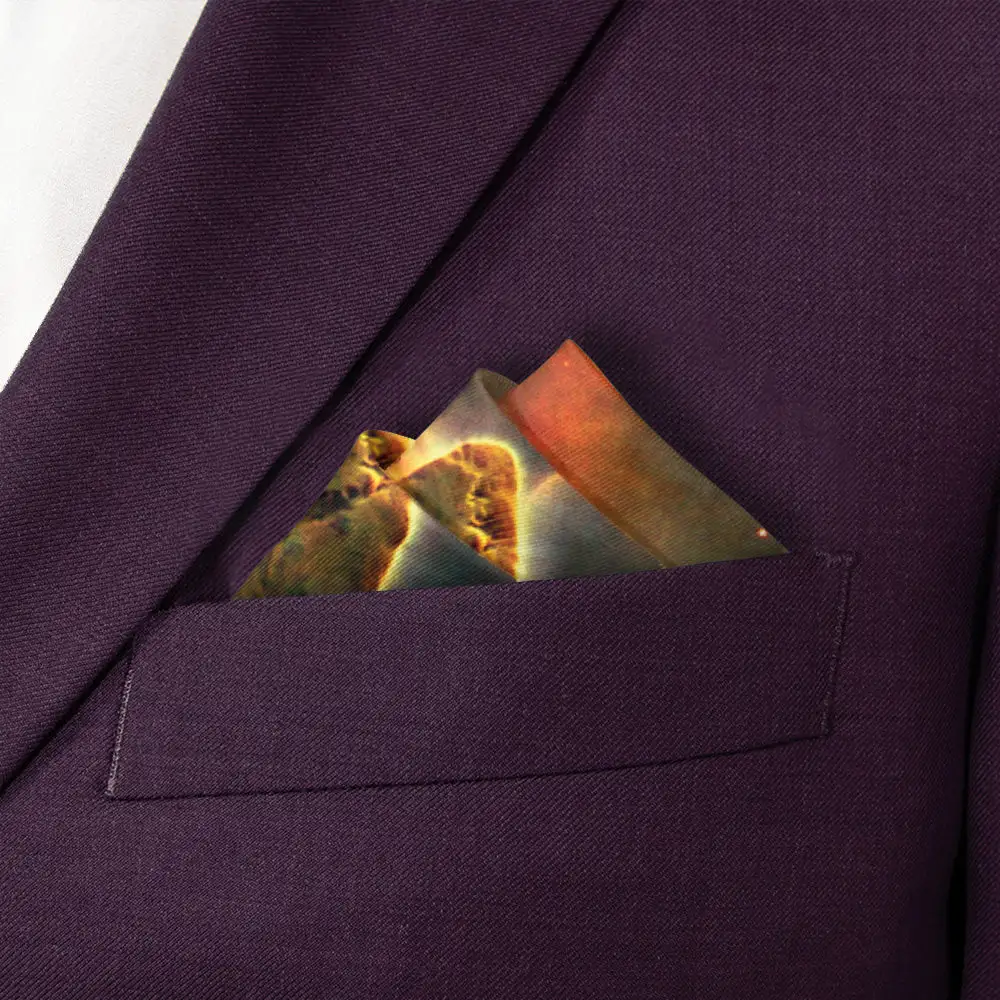 Refined Graceful Space Motif Pocket Square
