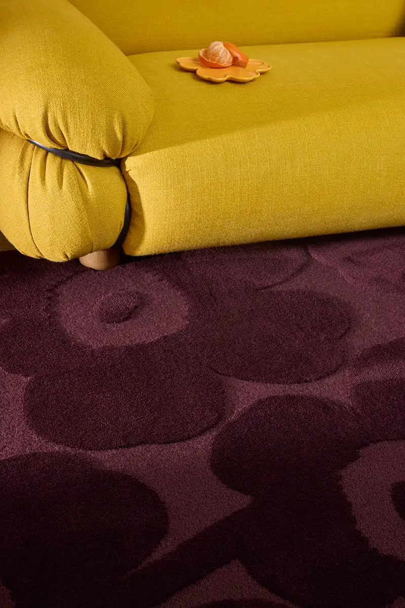 Wool Floral Contemporary Area Rug