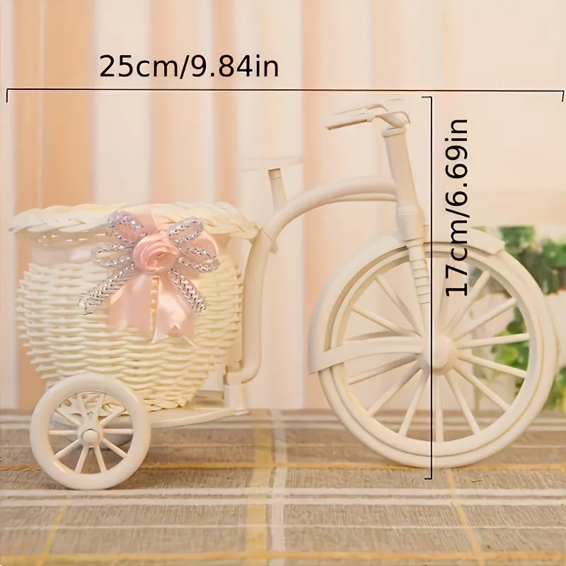 Rattan Bike Planter