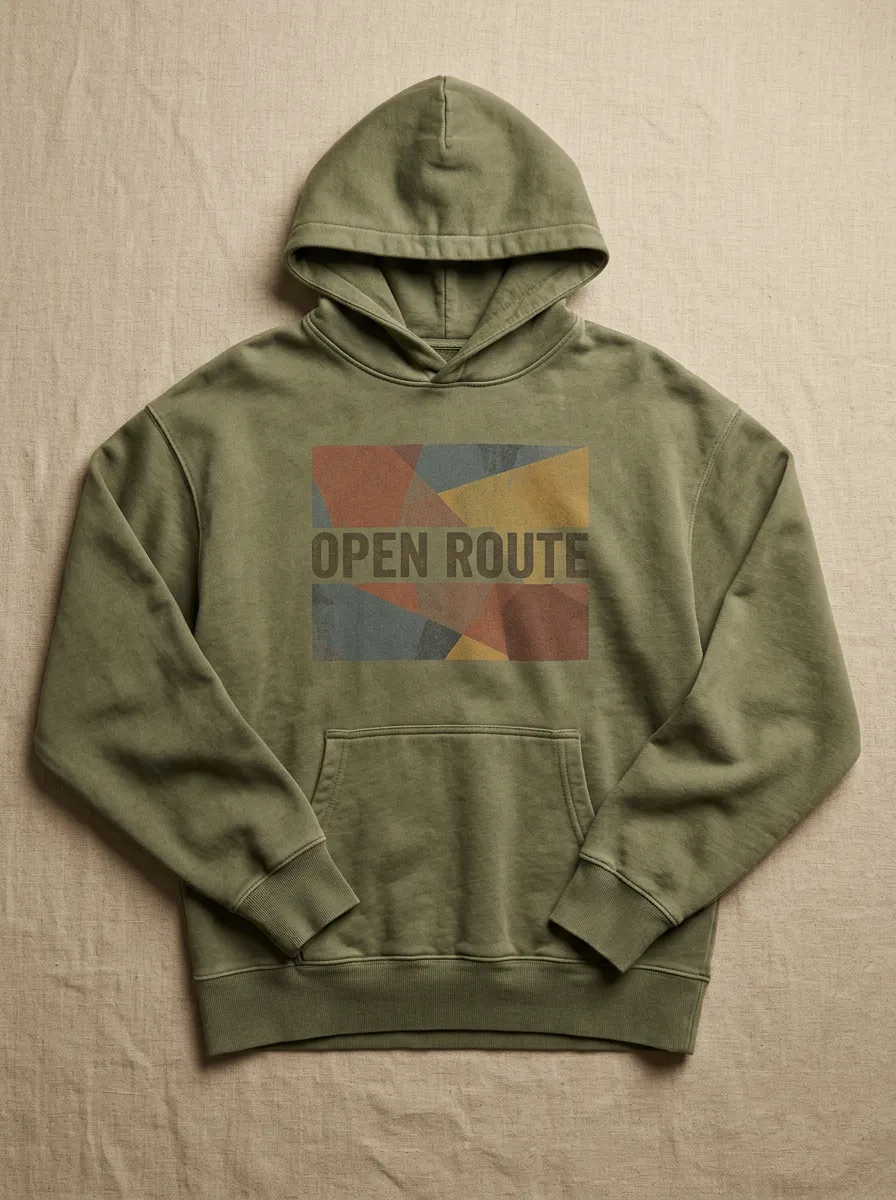 Everyday Open Route Geometric Hoodie