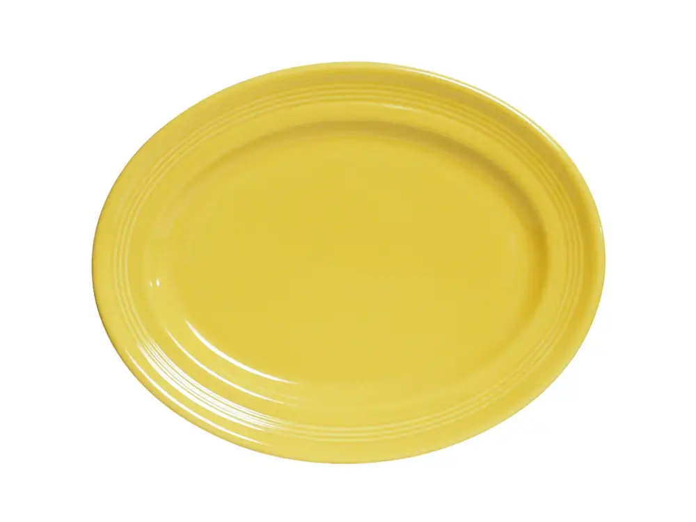 Concentric Pattern Oval Platter