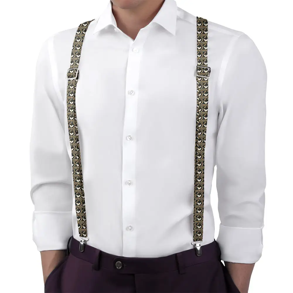 Gatsby Floral Pattern Suspenders