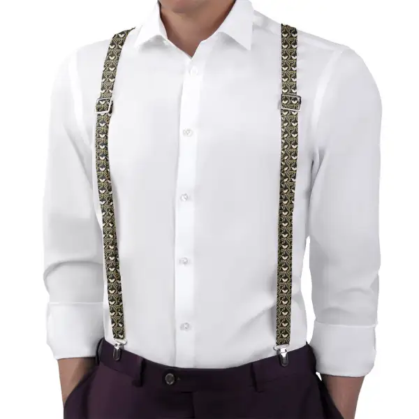 Gatsby Floral Pattern Suspenders