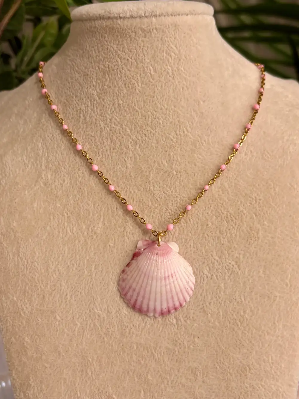 Minimal Calico Shell Necklace