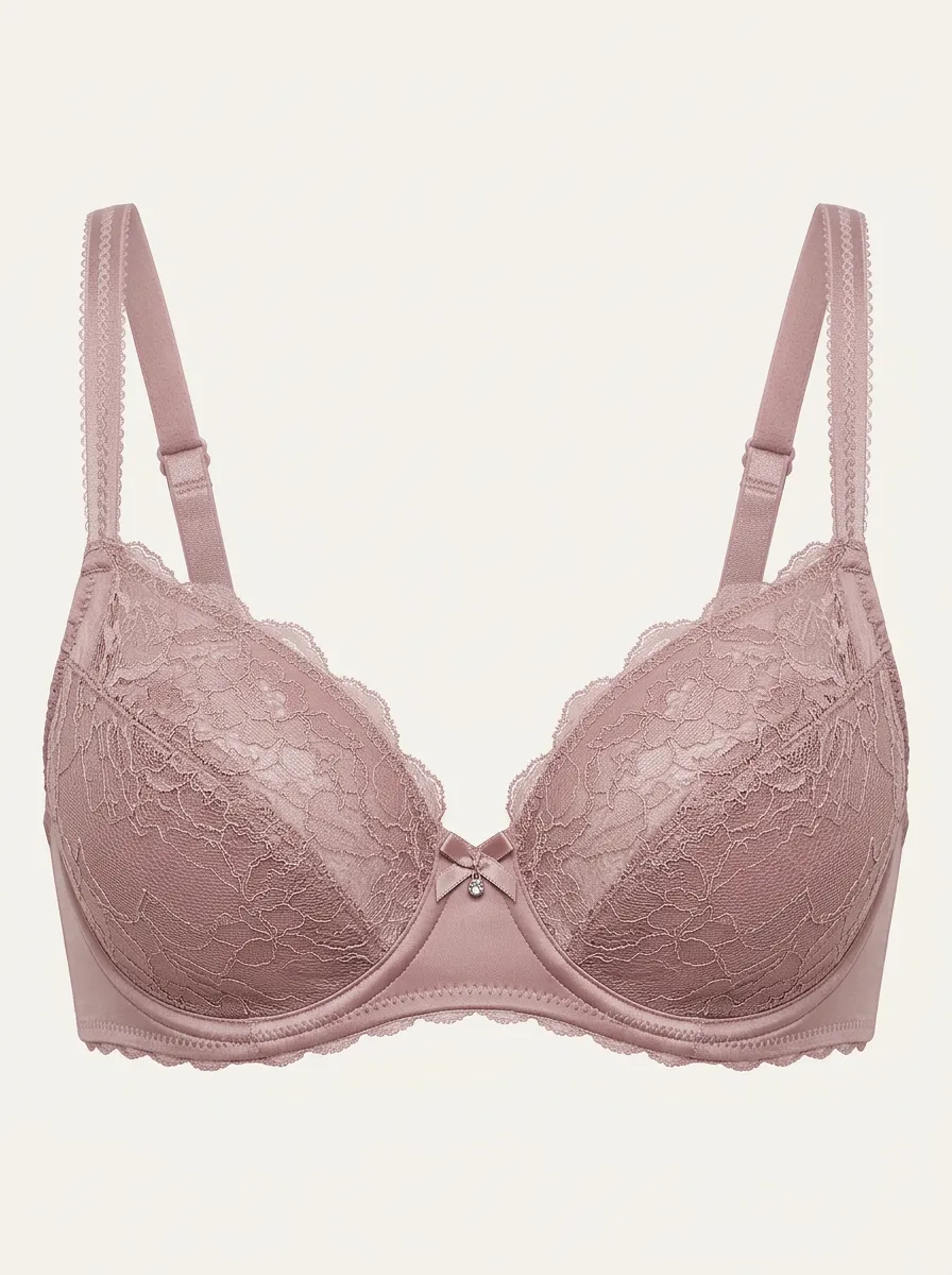 Modern Underwire Lace Floral Profile Women's Bra