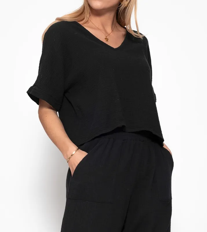 Black V Neck Shirt