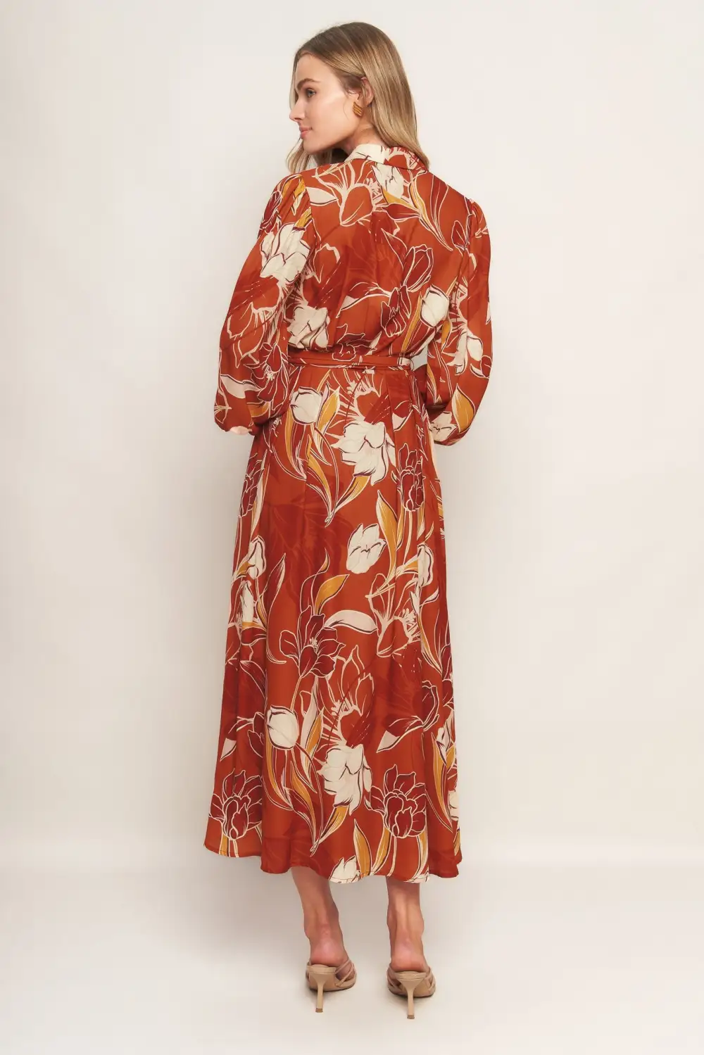 Refined Printed Midi Dress