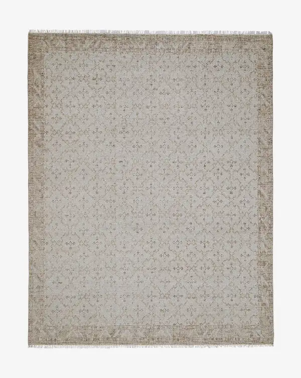Fringed Hand-Knotted Synthetic Area Rug