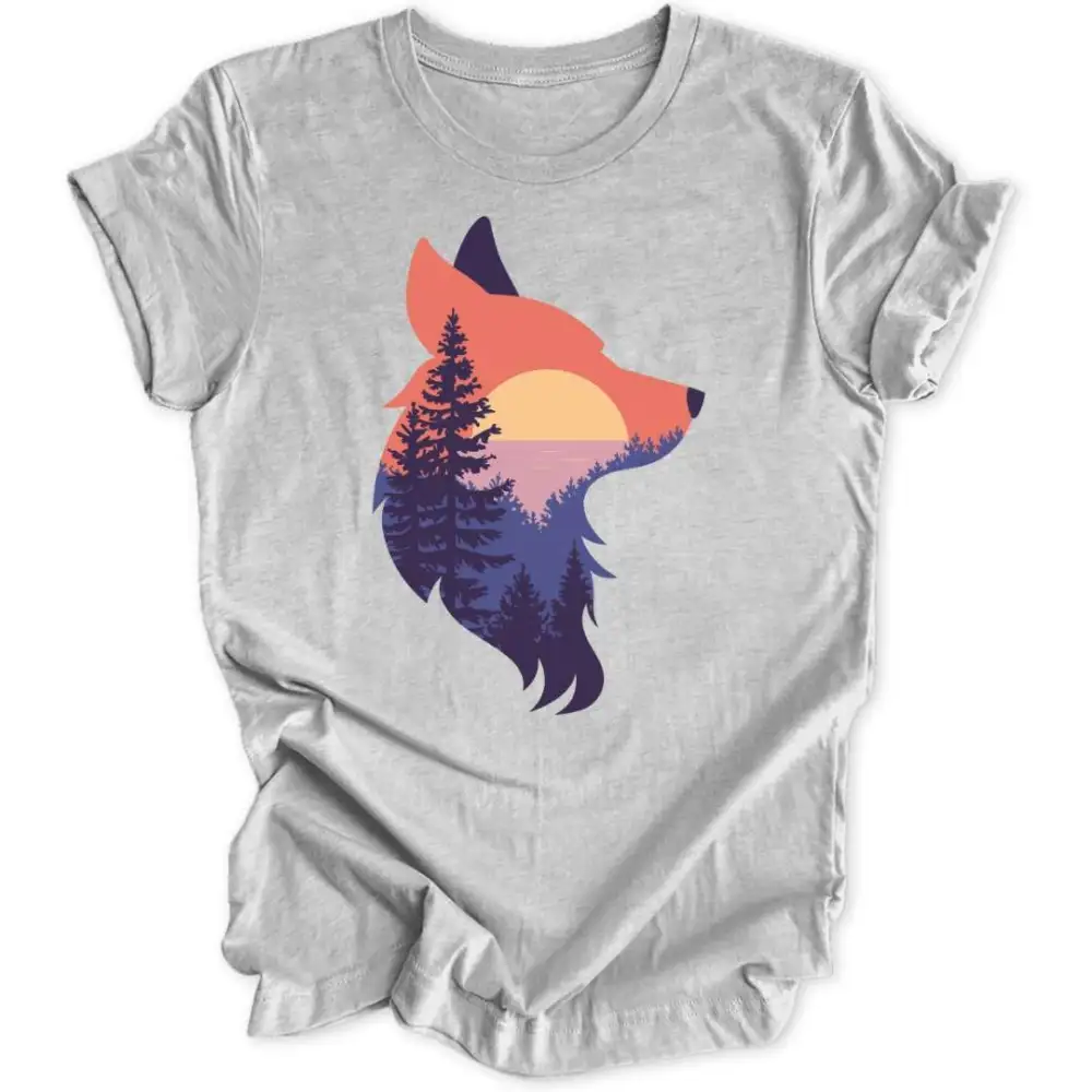 Wolf Silhouette Retro Women's T-Shirt