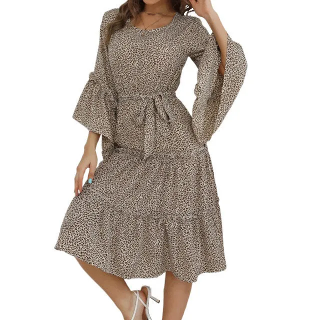Women's Floral Ruffled Summer Maxi Dress