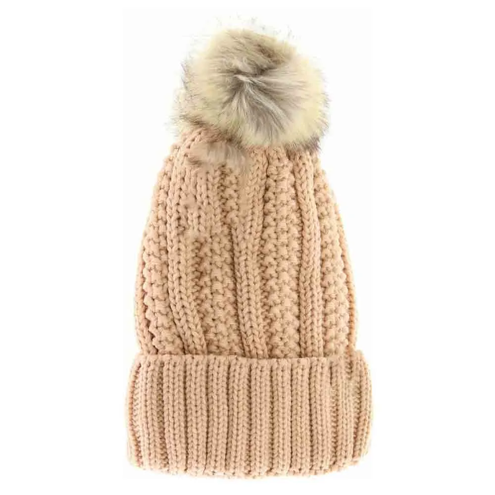 Pom Fuzzy Beanie