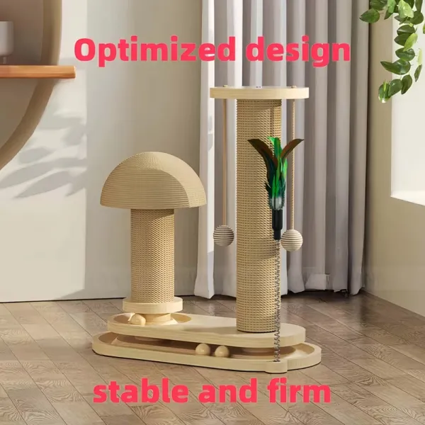 Multi-Function Mushroom Cat Scratcher