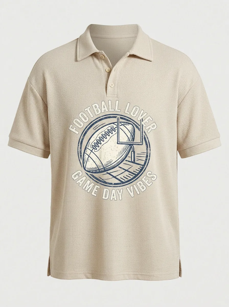 Football Inspired Casual Polo Shirt