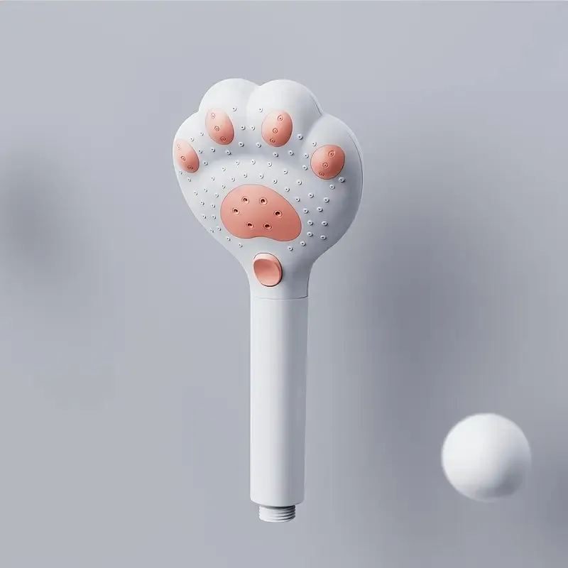 A Handheld Shower Head With A Cat Paw Design Appearance
