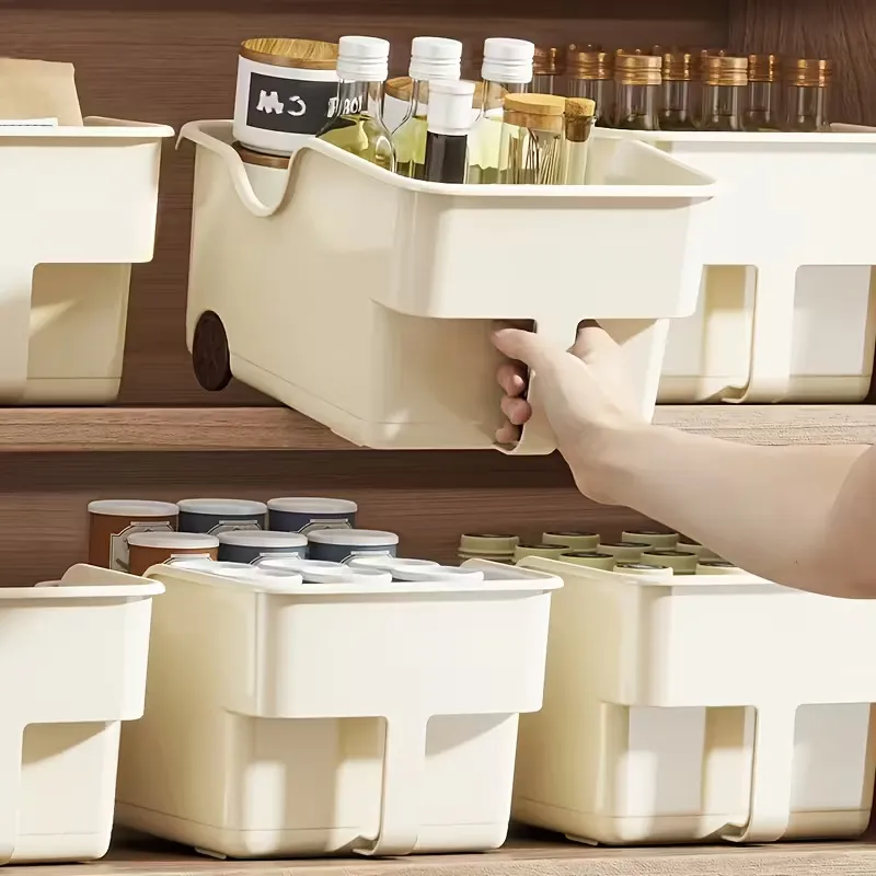 Rolling Plastic Storage Bin