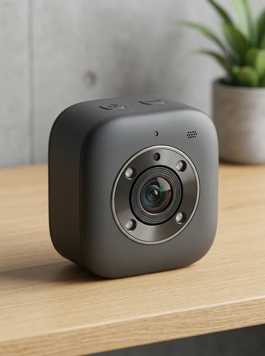 Compact Patterned Shell Mini Security Camera