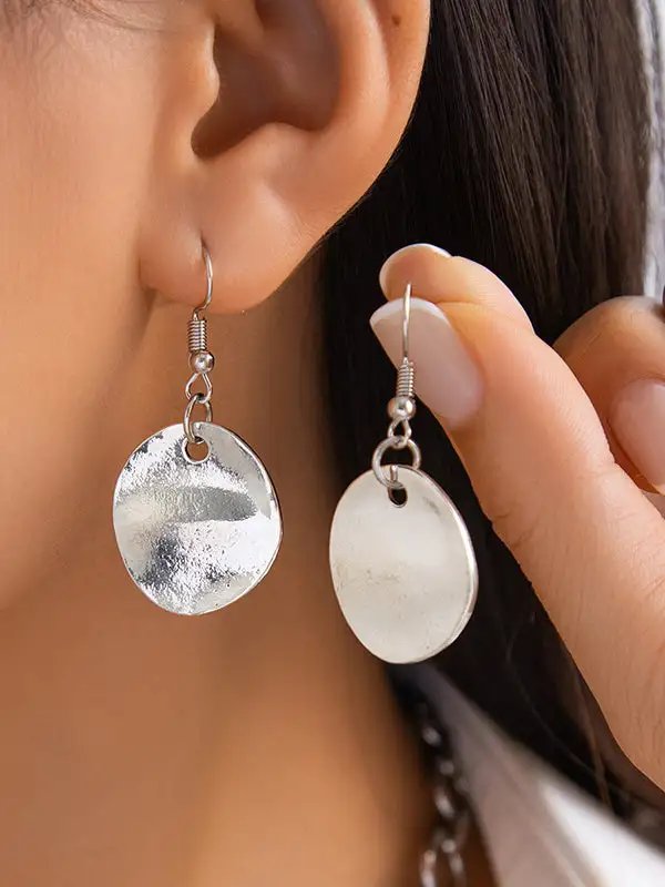Angular Floral Drop Earrings