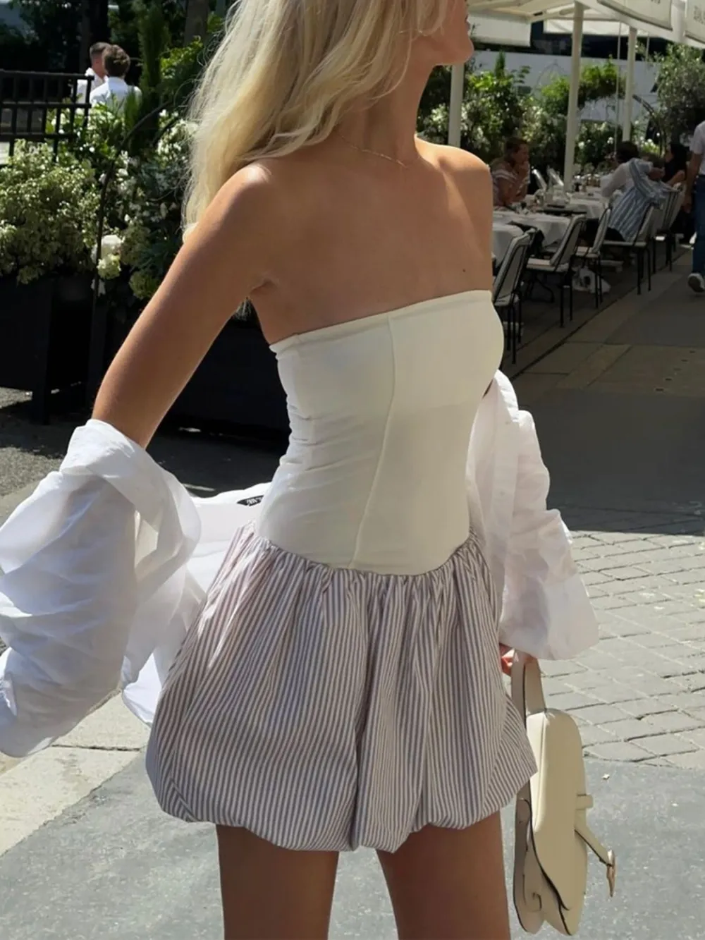 Tube Striped Mini Dress
