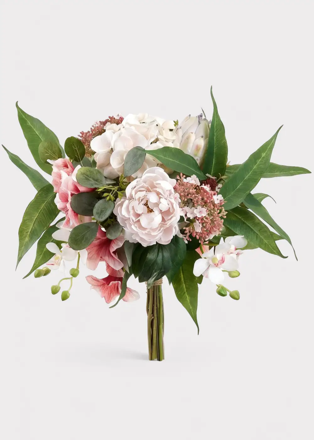 Artificial Peony Orchid Tropical Bouquet