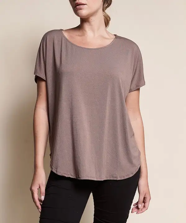 Bamboo Casual Dolman Sleeve Top Tee