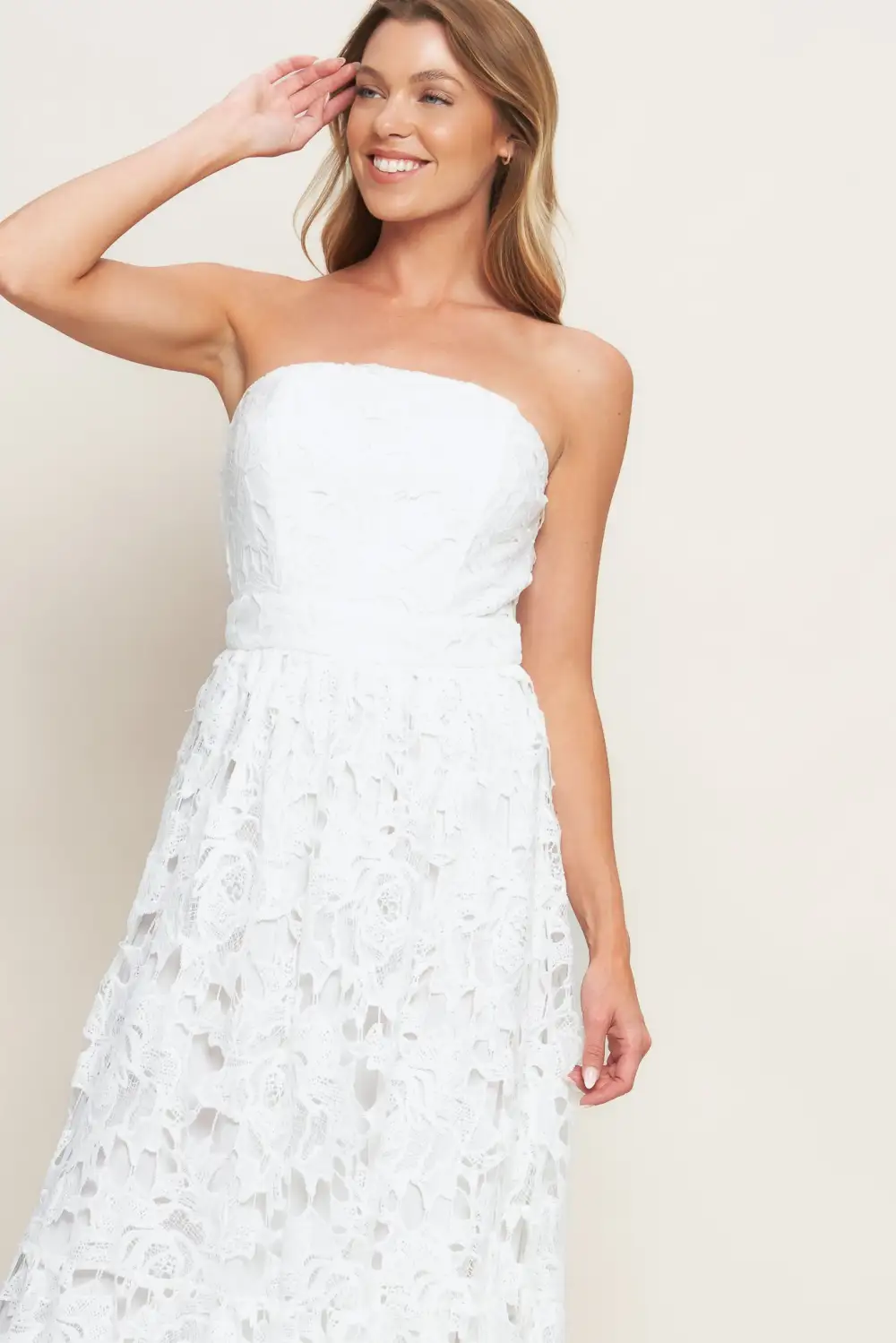 Modern Lace Midi Dress