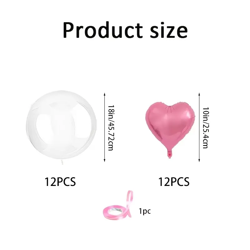Romantic Double Heart Balloon Set